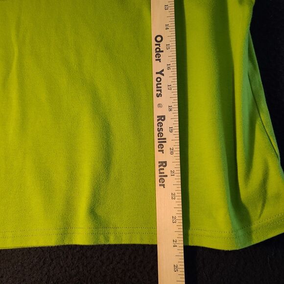 Louise F.D Womens Top Green Size XL Cotton Blend Pullover Long Sleeve Stretch - Picture 4 of 12